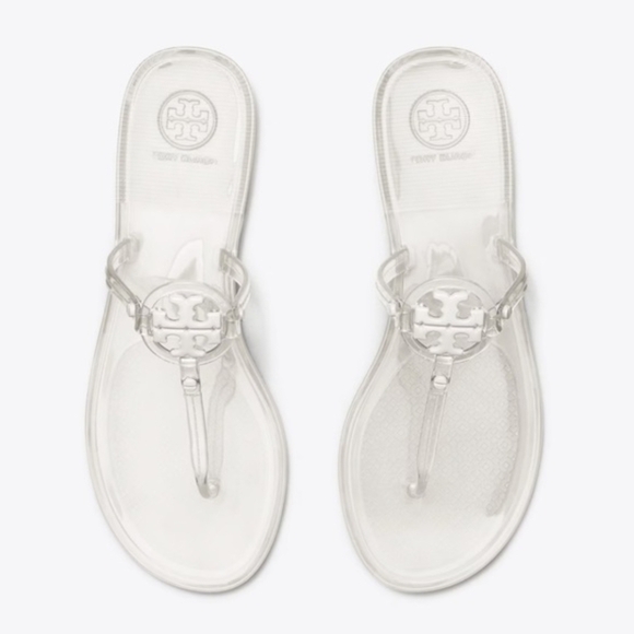 Tory Burch Shoes - Tory Burch Mini Miller Jelly Thong Sandals Clear/ White New In Box Sizez